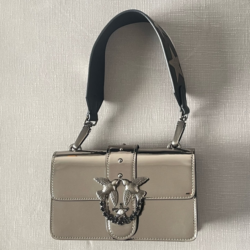 Love Icon Silver Crossbody Purse